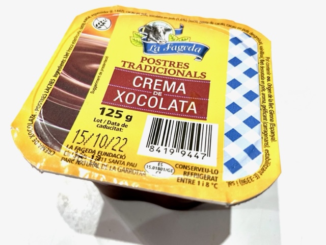 Postre del menú